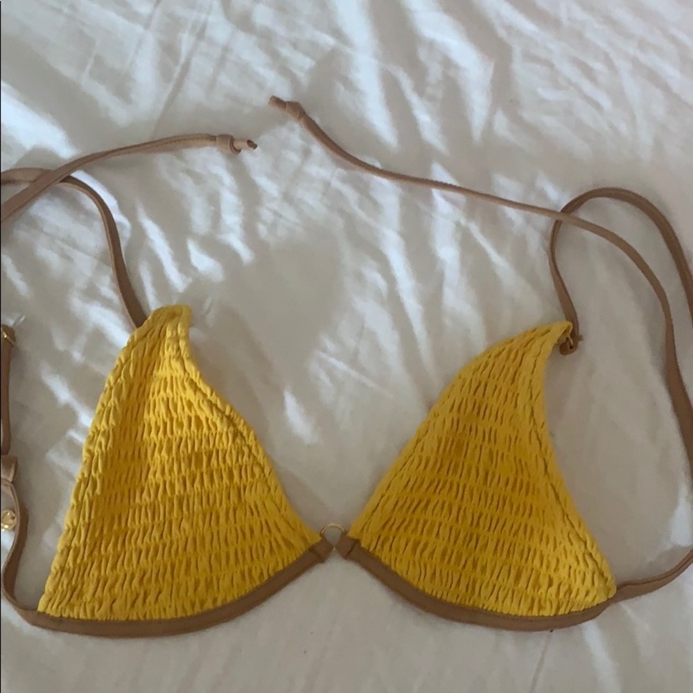For Love and Lemons yellow bikini top